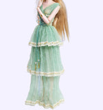 Handmade 1:6 Scale Doll Dress with Bracelet Miniature Victorian Style Gown