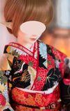Handmade Doll Kimono Outfit with Obi Japanese Style Doll Dress Clothing 1/6, 1/4, 1/3
