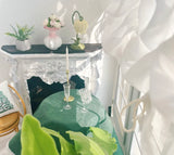 Craftuneed 1:6 Miniature Dollhouse Ivory Cloud Draped Curtains Handmade Doll Window Drapes Rod Variable Size Available