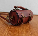 Craftuneed 1:6 Scale Handmade Leather Satchel Doll Bag Mini Crossbody Shoulder Bag for BJD Dolls