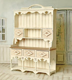 DIY Dollhouse Miniature Hutch Furniture Kit – 1/6 & 1/12 Scale Cabinet Unfinished (Unassembled)