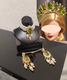 Handmade 1:6 Scale Royal Style Doll Jewelry Set – Miniature Crown, Necklace & Earrings