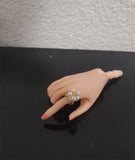 Handmade 1:6 Scale Doll Jewelry Set – Miniature Floral Faux pearl Necklace, Earrings & Ring