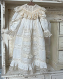 1:4 Scale Doll Dress Set Victorian Vintage Lace Clothing with Bonnet Hat Black Ivory