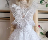 Handmade Doll White Lace Top and Skirt Set Miniature Outfit 1/6 1/4 1/3 Scale
