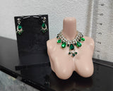 1:6 Scale Doll Necklace and Earrings Set Miniature Rhinestone Jewellery Multiple Colours