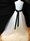 Handmade Bridal Sash Belt Black, Ivory & Champagne Chiffon Flower Rhinestones Wedding Dress Belt Floral Waistband for Wedding