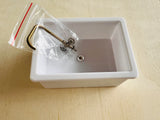 1:6 Scale Dollhouse Miniature Wooden Kitchen Sink Cabinet Bar Table Chairs Furniture