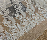 Champagne Beaded Lace Fabric by Yard Sequin Bridal Embroidered Lace Tulle For Wedding