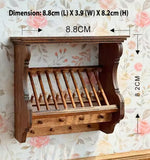 Handmade 1:6 scale Dollhouse Kitchen Cabinet Set of 4 Vintage Wooden Miniature Furniture Storage