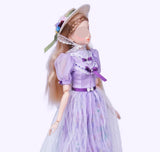 1:6 Scale Doll Hat Mini Straw Hat Handmade Miniature Accessory Lace Ribbon Floral