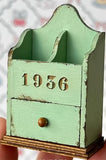 1:6 Scale Dollhouse Cutlery Holder Handmade Miniature Vintage Wooden Utensil Box Kitchen