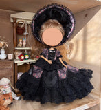 Handmade Gothic Doll Dress Set Miniature Victorian Evening Gown 1/6 1/4 1/3 Scale