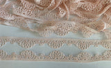 Craftuneed Bundle 9.2 Meters Pink Floral Lace Trim Sew on Embroidered cotton lace trimming