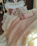 Handmade Dollhouse Blanket Pillow Miniature French Bedding Set 1/12 1/6 1/4 1/3 Scale