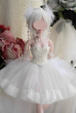 Handmade Miniature Doll Dress Outfit Corset Tulle Skirt Necklace 1/6 1/4 1/3 Custom Fit