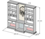 DIY Miniature Display Cabinet Kit – 1/6 & 1/12 Scale Dollhouse Furniture Flat Pack (Unassembled)