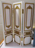 Craftuneed 1:6 scale Dollhouse Wooden Folding Screen Miniature Room Divider, Mirror Panel & Decorative Partition for Fashion Dolls