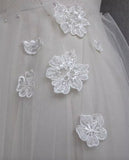 Ivory Floral Lace Applique Bundle Beaded, Sequin Bridal Embroidered Flower Patches