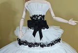 Handmade 1:6 Scale Doll Dress Miniature Tiered Tulle Gown For Fashion Dolls