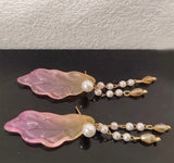 1:6 Scale Mermaid Style Earrings Miniature Faux Pearl Dangle Jewellery Handmade