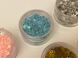 Craftuneed Bundle 8packs Nails face art glitter stars hearts eyes sequins Festival eyeshadow makeup art craft making