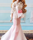 Handmade 1:6 Scale Doll Dress Miniature Elegant Mermaid Lace Evening Gown