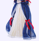 Handmade 1:6 Scale Fairytale Romantic Doll Dress, Custom Made Miniature Gown with Hair Bow