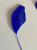 Craftuneed Bundle 35pcs Royal Blue Goose Feathers Soft Craft Feathers for DIY Hat Millinery Supplies