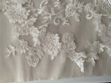 Craftuneed Job lot 12pcs ivory lace collar motif sew on floral tulle lace applique patch