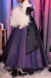 Handmade Miniature Gradient Purple Couture Doll Dress with Necklace Petticoat Belt Available in 1/6 1/4 1/3