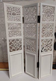 Craftuneed 1:6 scale Dollhouse Wooden Folding Screen Miniature Room Divider, Mirror Panel & Decorative Partition for Fashion Dolls