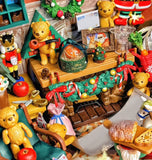 1:12 Scale Set of 4ps Miniature Poseable Teddy Bears Dollhouse Moveable Joint