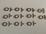 Craftuneed 11 Pairs Silver Tone Toggle Clasps Decorative T-Bar Fasteners for Jewellery Making