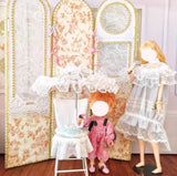 Handmade 1:8 Scale Lace Parasol Vintage Style Miniature Dollhouse Umbrella Prop 1/6 Compatible