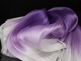 6Meters Purple Gradient Glossy Pleated Organza Fabric Crinkle Texture Material for Sewing
