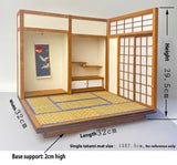 1:12 Scale Japanese Miniature Dollhouse Room Kit – DIY Tatami House Flat Pack (Unassembled)