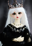 Craftuneed Gothic Queen Doll Dress with Crown Halloween Black Spider Web Witch Gown Costume for 1/6, 1/4, 1/3 Scale Dolls