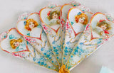 1:6 Miniature Doll Hand Fan European Vintage Style – 1/6 1/8 1/12 Scale Dollhouse Accessory