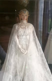 Handmade Doll Cloak with Hood Sheer White Mesh Cape (1/6, 1/4, 1/3 Scale)
