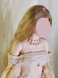 Handmade Vintage Lace Doll Dress and Necklace Miniature Gown For 1/6 1/4 1/3 Scale