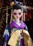 Craftuneed Oiran Kimono Doll Dress Handmade Japanese Geisha Outfit Costume for 1/6, 1/4, 1/3 Scale Dolls
