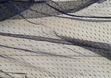 Craftuneed Bundle 4 Meters Navy soft dot Mesh tulle fabric Lightweight Mesh Net for Sewing