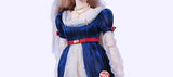 Handmade 1:6 Scale Vintage Romantic Doll Dress – Court Style Gown with Necklace & Hair Accessory