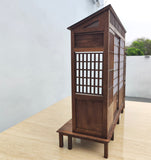 1:6 Dollhouse Japanese House Front Handmade Miniature Wooden Facade Shoji Screen Diorama