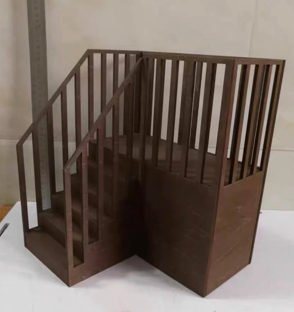 Handmade 1/6 & 1/12 Scale Miniature Wooden Staircase Dollhouse Loft Stairs Furniture Prop