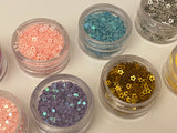 Craftuneed Bundle 8packs Nails face art glitter stars hearts eyes sequins Festival eyeshadow makeup art craft making