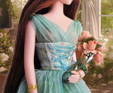 Handmade 1:6 Scale Doll Dress with Bracelet Miniature Victorian Style Gown