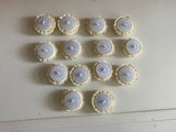 Ivory Rose Buttons Bundle Decorative Sequins & Beads Embellishments (14pcs)