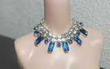 1:6 Scale Doll Rhinestone Necklace and Earrings Set Miniature Jewellery Handmade